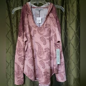 Cold shoulder hoody
